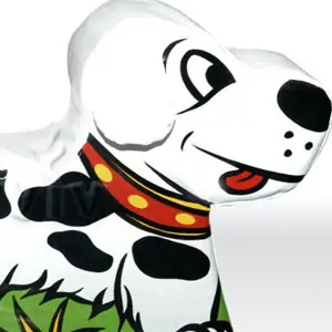 Dog foam soft play character for dry indoor play areas