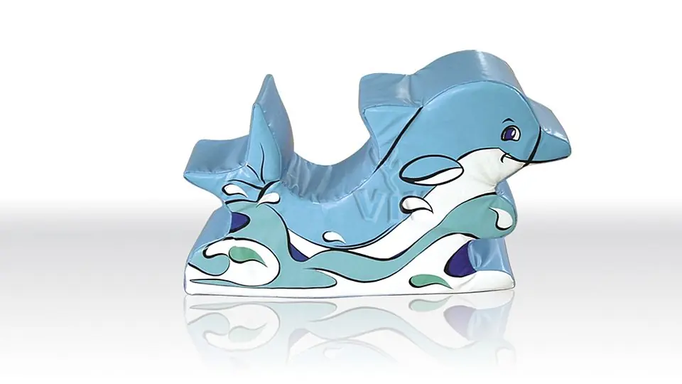 Dolphin foam soft play character for dry indoor play areas