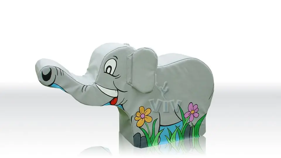 Elephant foam soft play character for dry indoor play areas