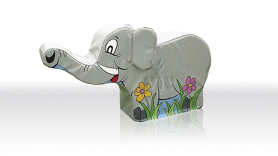 Elephant foam soft play character for dry indoor play areas