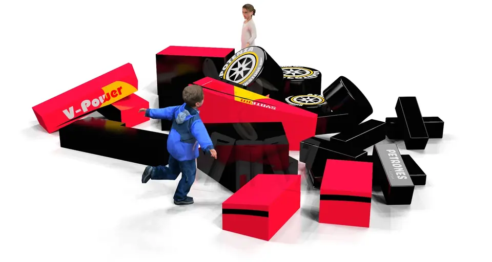 Formula 1 Figure foam soft play element for dry indoor play areas
