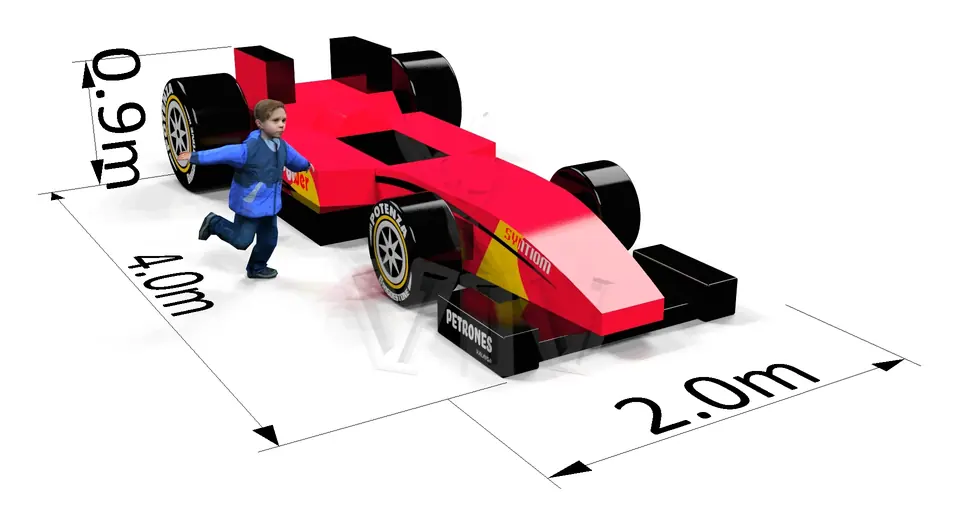 Formula 1 Figure foam soft play element for dry indoor play areas