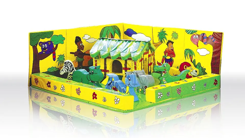 Jungle Playground (no figures) foam soft play playground structure for dry indoor play areas
