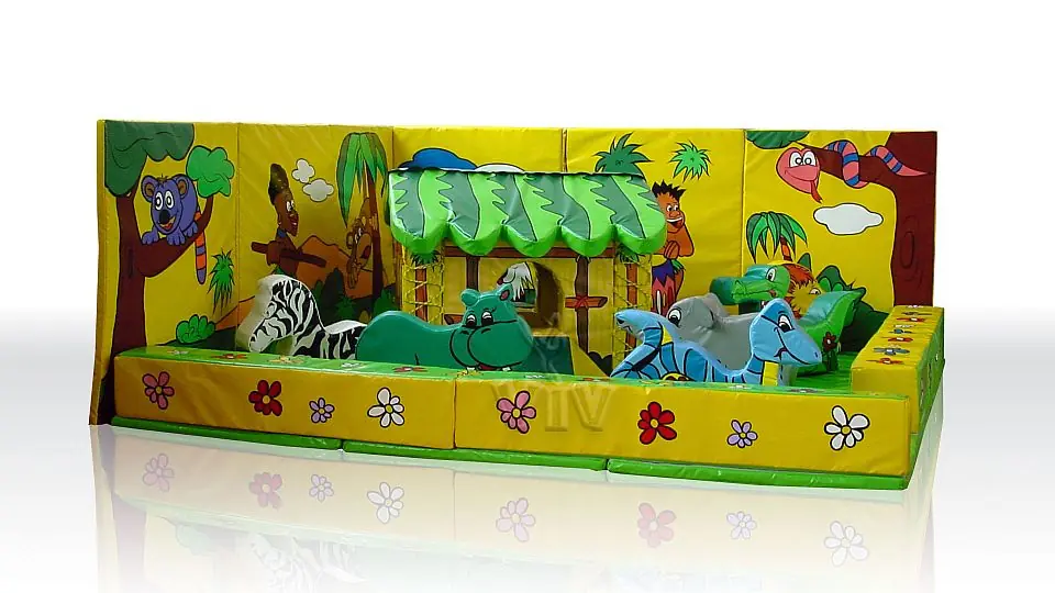 Jungle Playground (no figures) foam soft play playground structure for dry indoor play areas