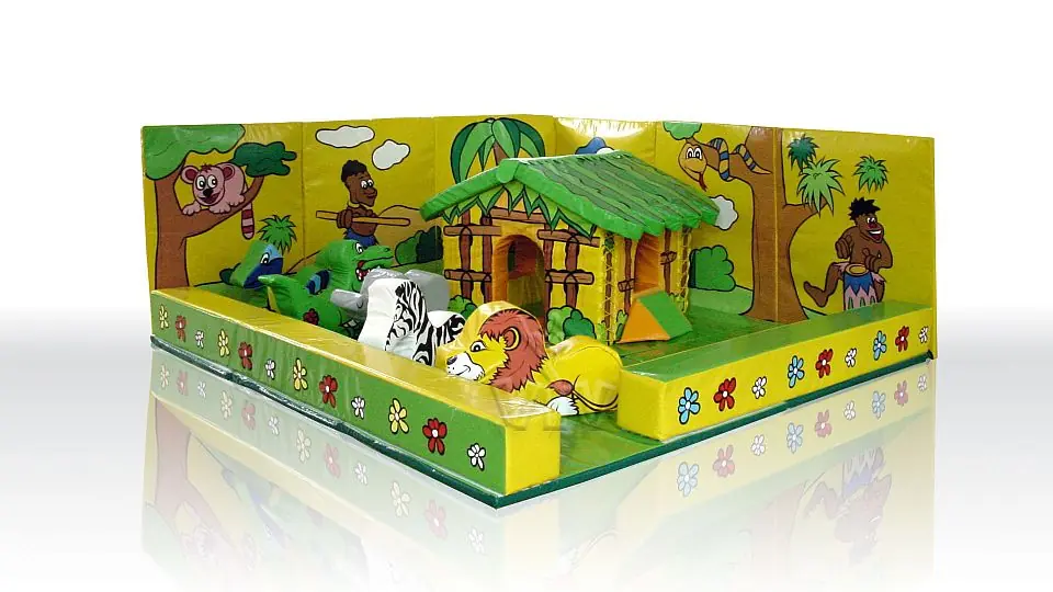Jungle Playground (no figures) foam soft play playground structure for dry indoor play areas
