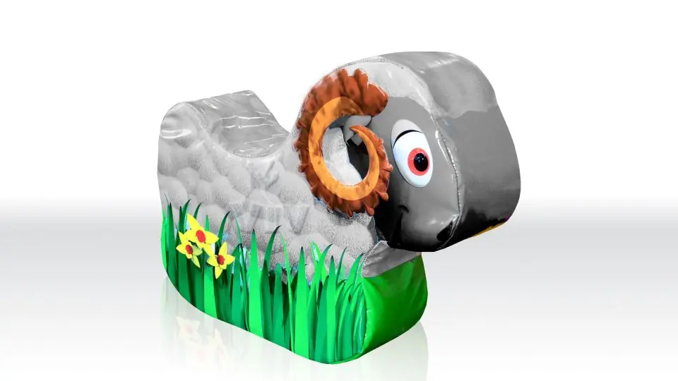 Lamb foam soft play character for dry indoor play areas