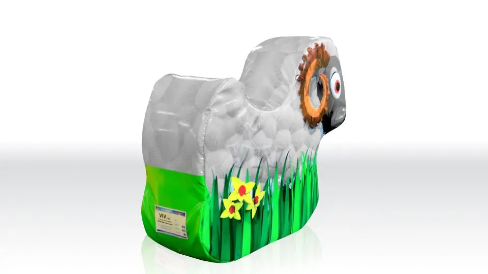 Lamb foam soft play character for dry indoor play areas
