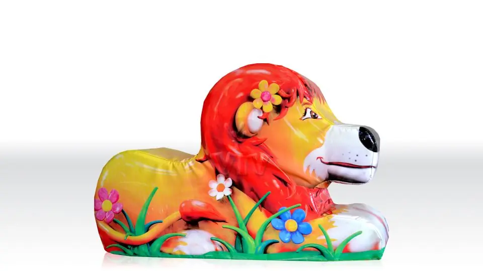 Lion 3 foam soft play character for dry indoor play areas