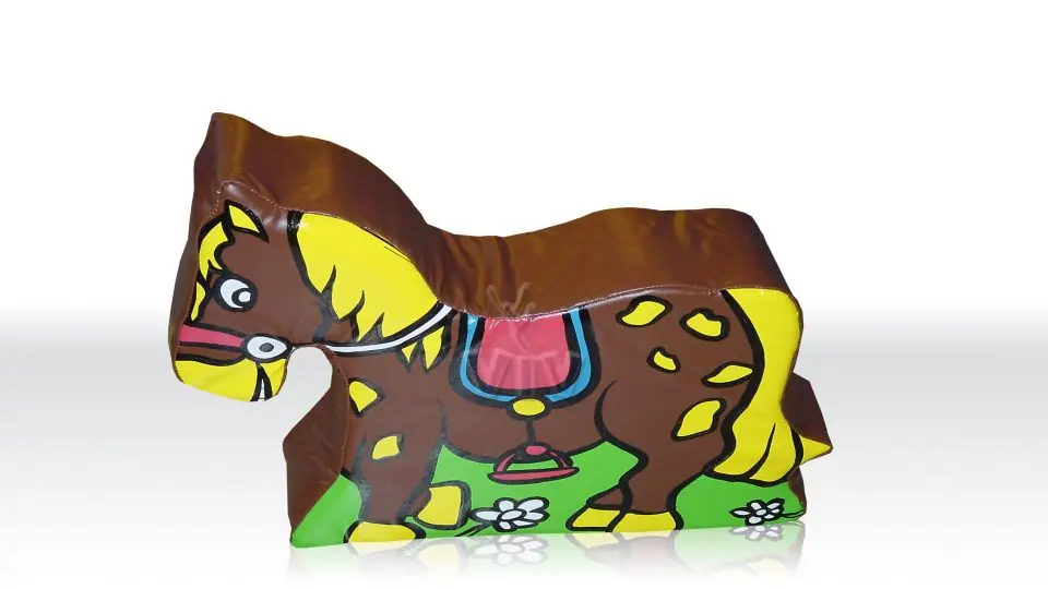 Pony foam soft play character for dry indoor play areas