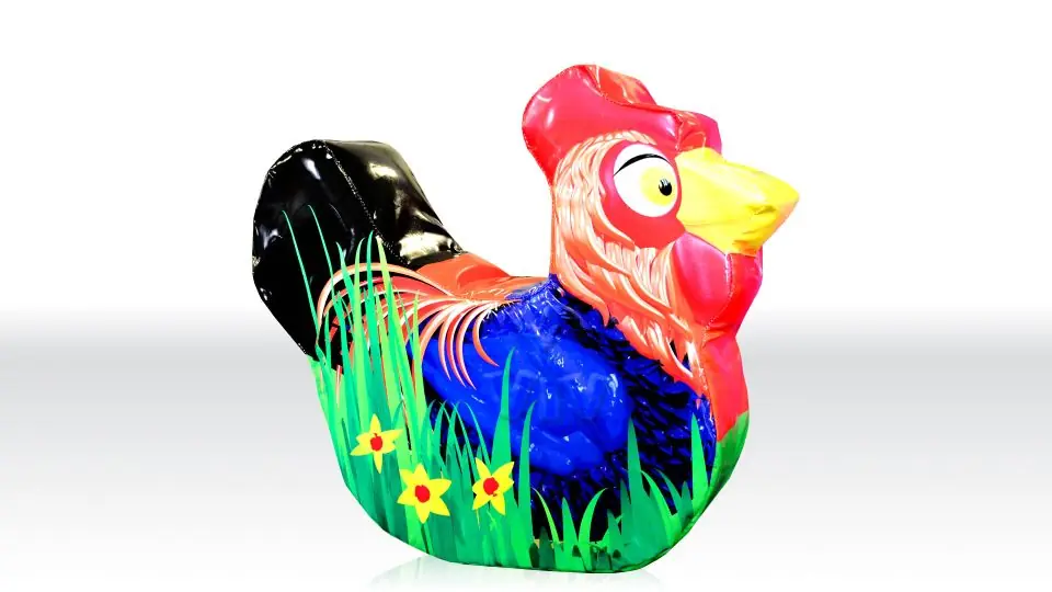 Rooster foam soft play character for dry indoor play areas