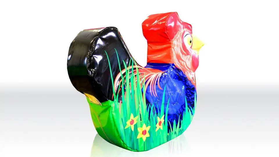 Rooster foam soft play character for dry indoor play areas