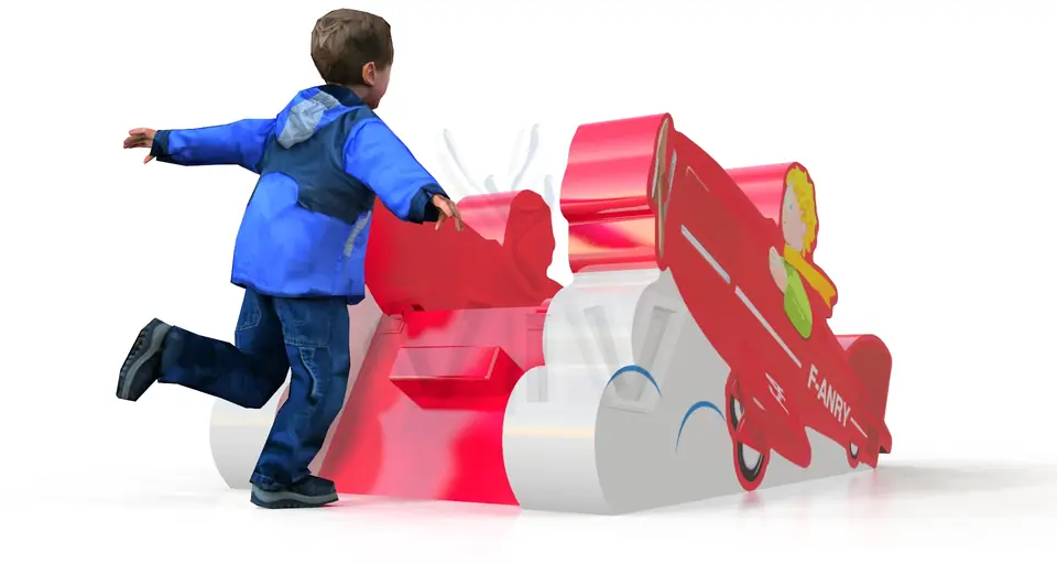 Plane Slide foam soft play element for dry indoor play areas