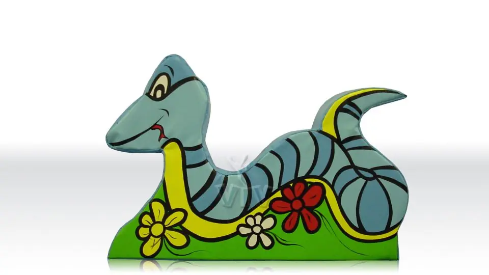 Snake foam soft play character for dry indoor play areas