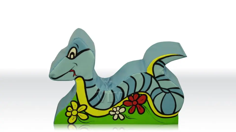Snake foam soft play character for dry indoor play areas