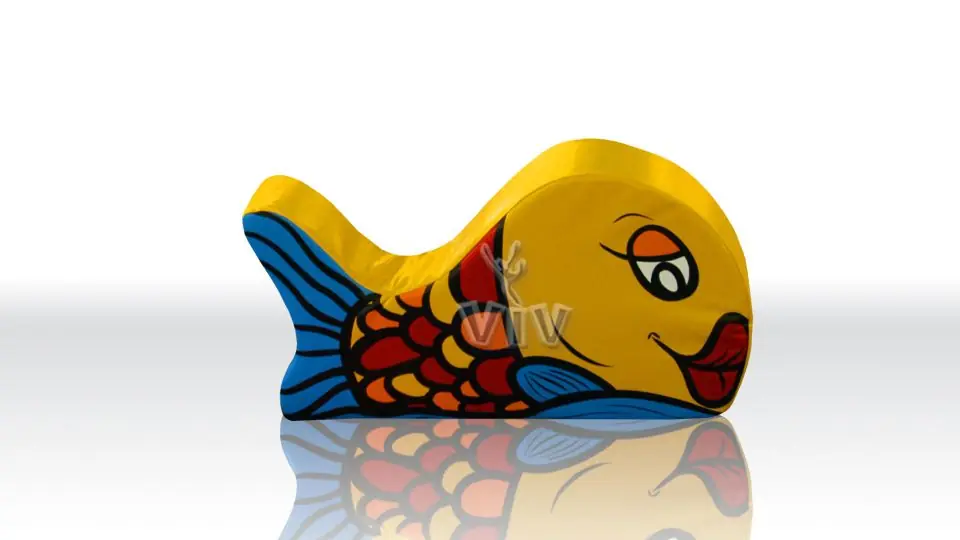 Fish foam soft play character for dry indoor play areas