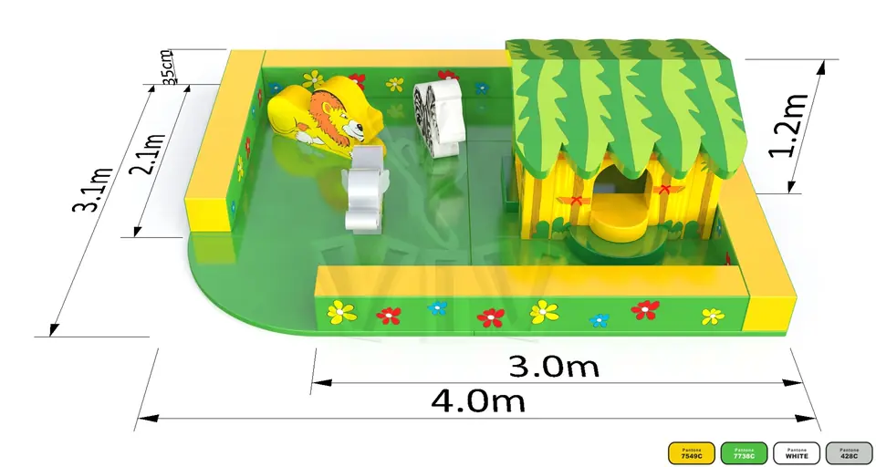 Jungle Playground foam soft play playground structure for dry indoor play areas