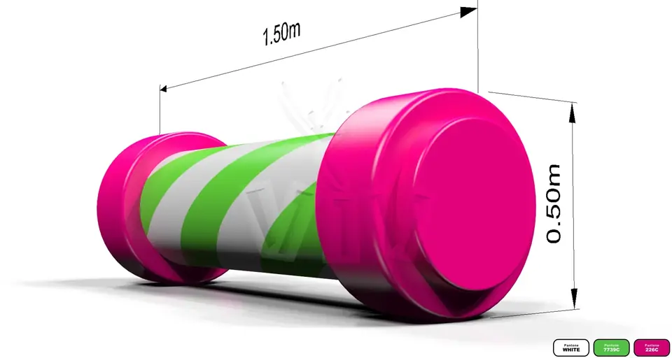 Roll foam soft play element for dry indoor play areas