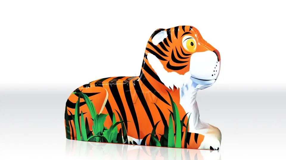Tiger foam soft play character for dry indoor play areas