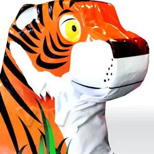 Tiger foam soft play character for dry indoor play areas
