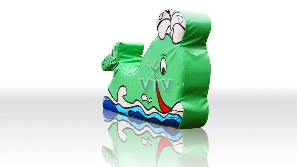Whale foam soft play character for dry indoor play areas