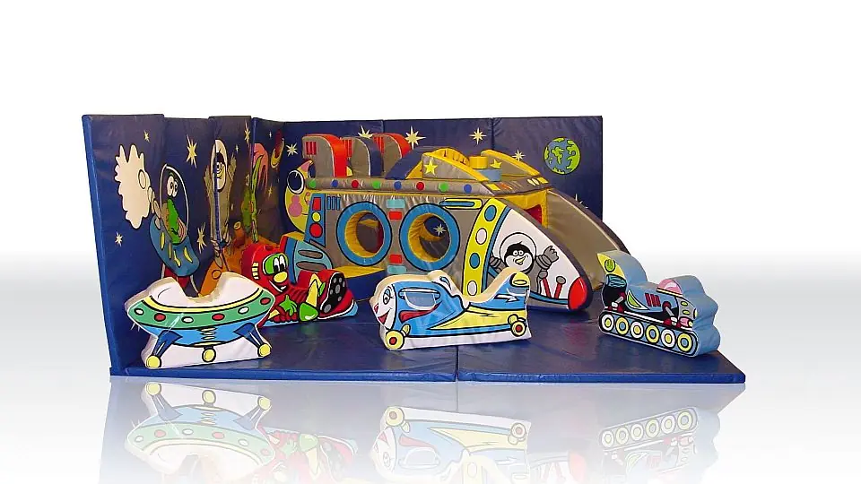Space Playground (no figures) foam soft play playground structure for dry indoor play areas
