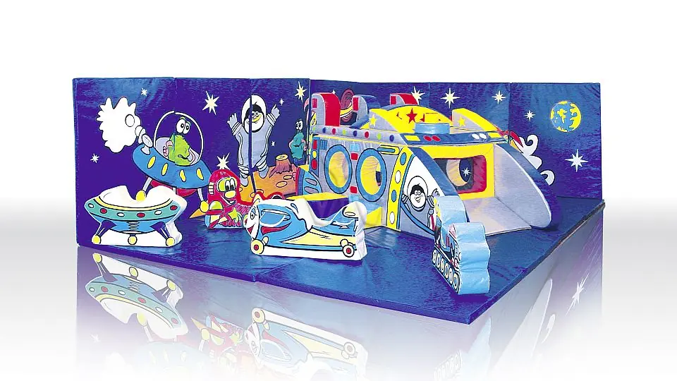 Space Playground (no figures) foam soft play playground structure for dry indoor play areas