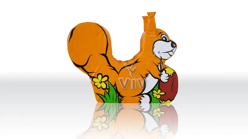 Squirrel foam soft play character for dry indoor play areas