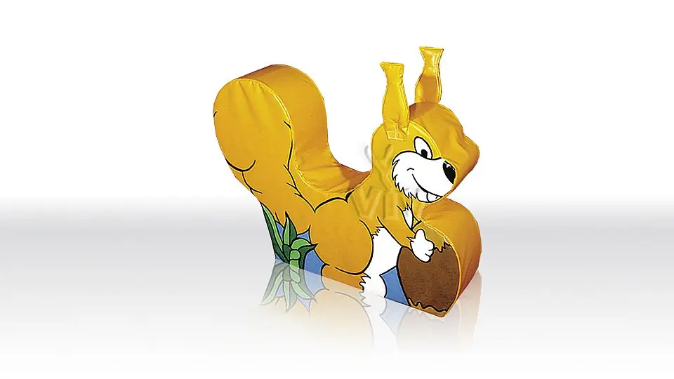 Squirrel foam soft play character for dry indoor play areas