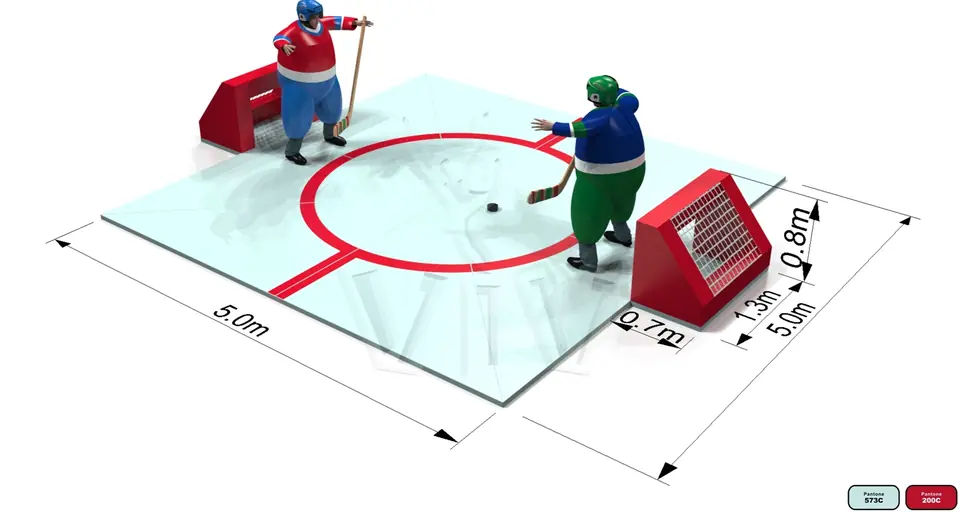 Sumo Hockey Players foam soft play element for dry indoor play areas