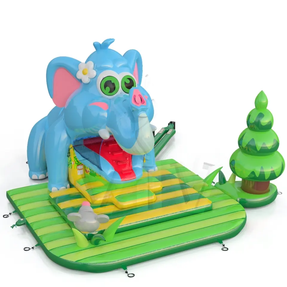 Elephant swallower inflatable slide