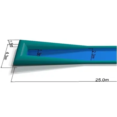 Swimming pool for water slide 25 x 4.3 x 1.5 m inflatable product