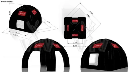 Tent Gingers 5 x 5 x 4 m commercial promotional inflatable tent