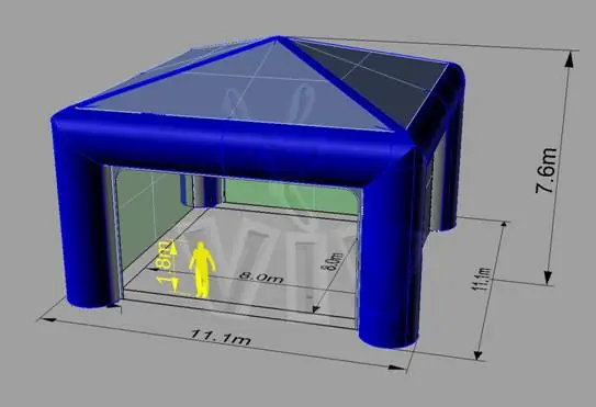Tent Graffe 11.1 x 11.1 x 7.6 m commercial promotional inflatable tent