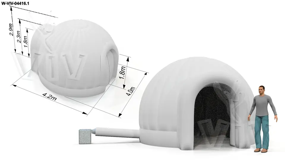 Tent Igloo 4.2 x 4 x 2.9 m commercial promotional inflatable tent
