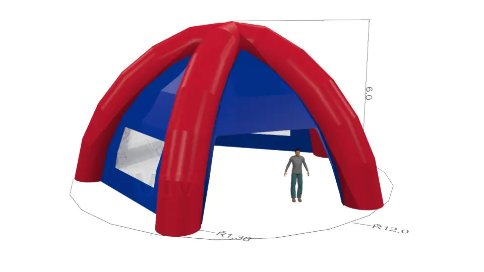 Tent Spider - External diameter 12 m commercial promotional inflatable tent
