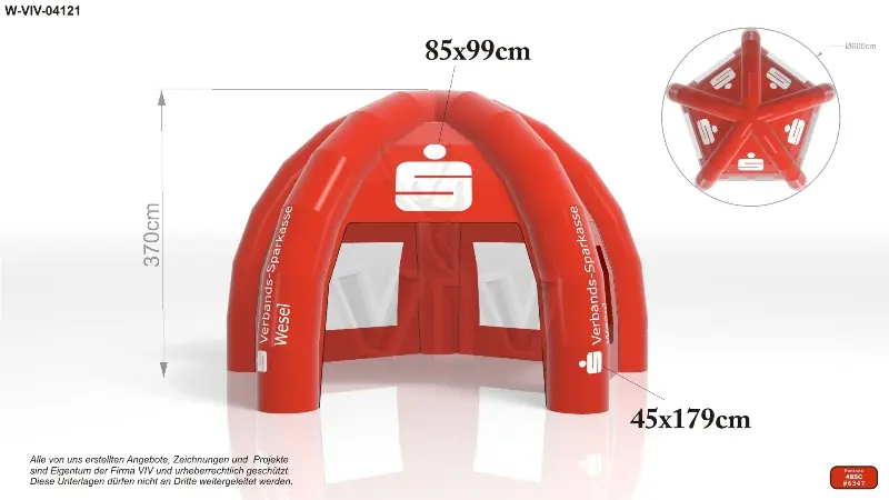Tent Spider "Sparkasse" - Collection Sparkasse commercial promotional inflatable tent