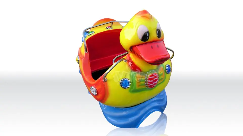 Duck commercial mechanical train attraction