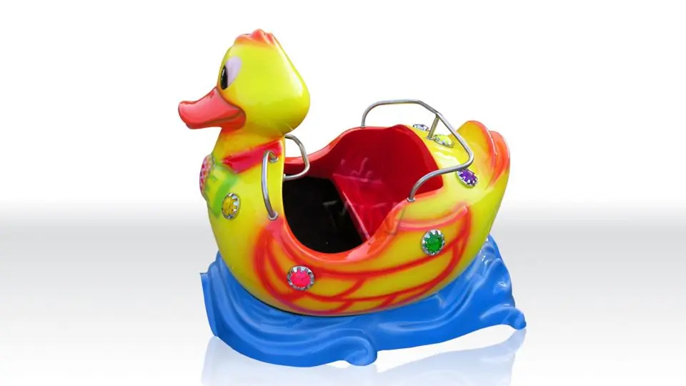 Duck commercial mechanical train attraction