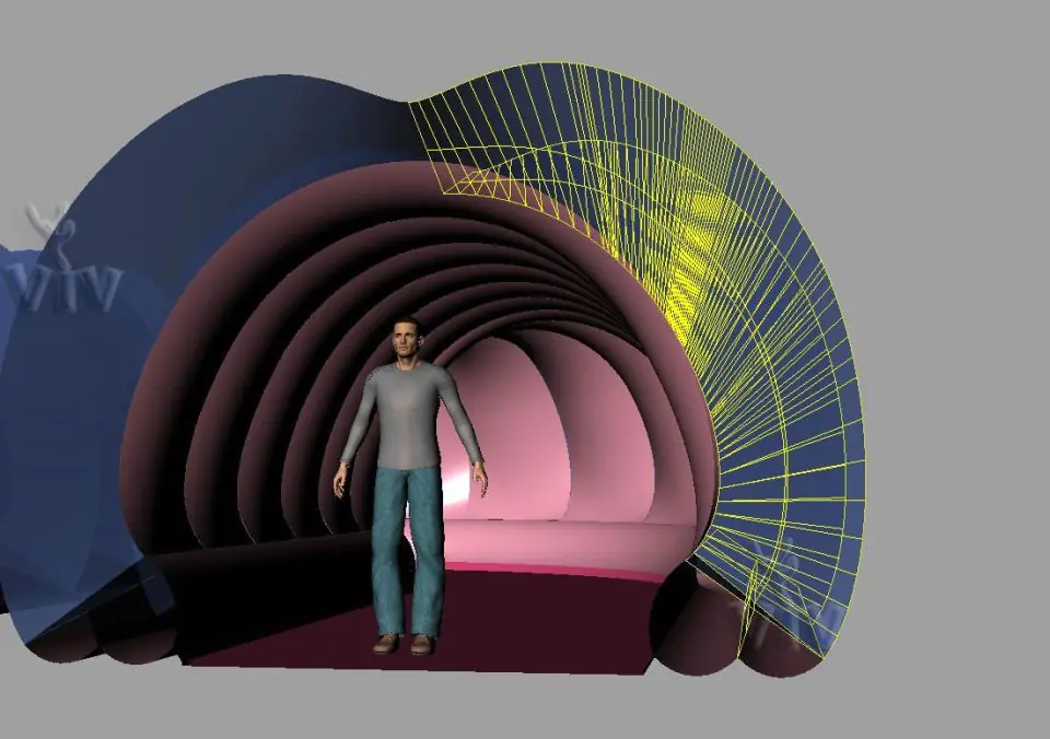 Digestive tract tunnel 14 x 15.7 x 3.4 m commercial inflatable tunnel