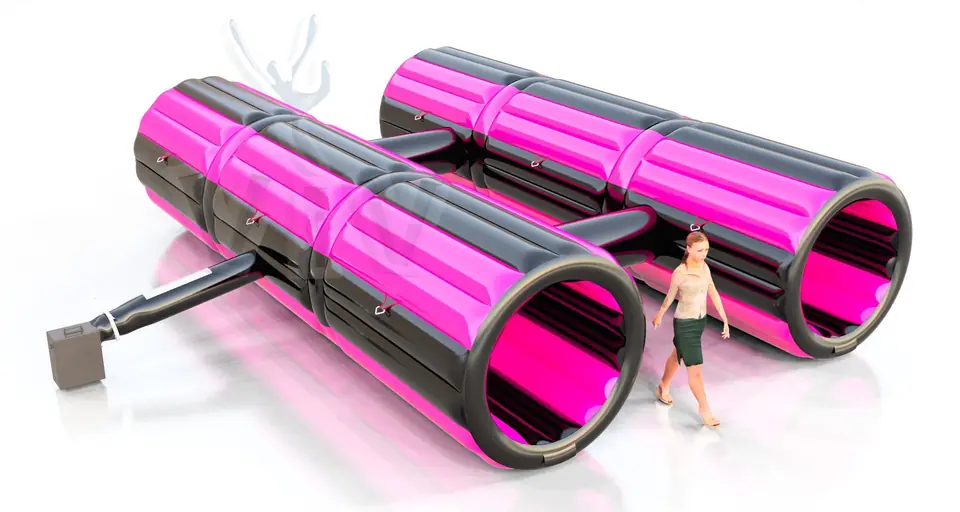 Double Tunnel 7m commercial inflatable tunnel