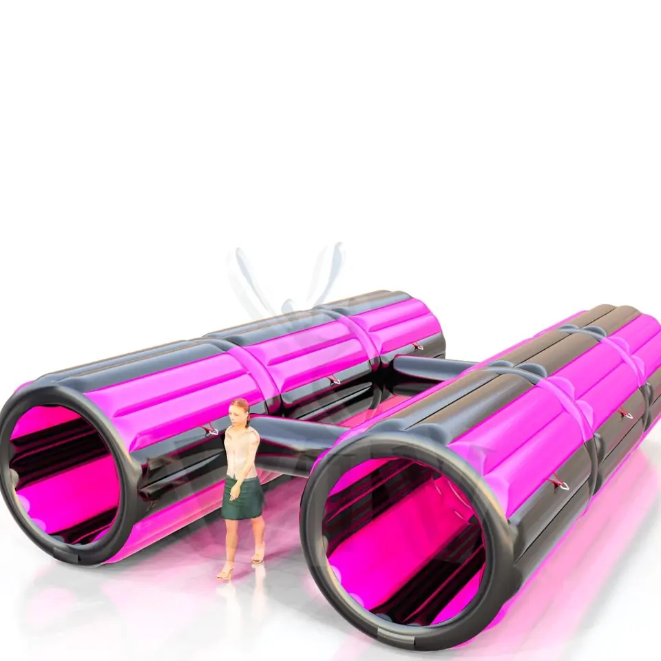 Double Tunnel 7m commercial inflatable tunnel
