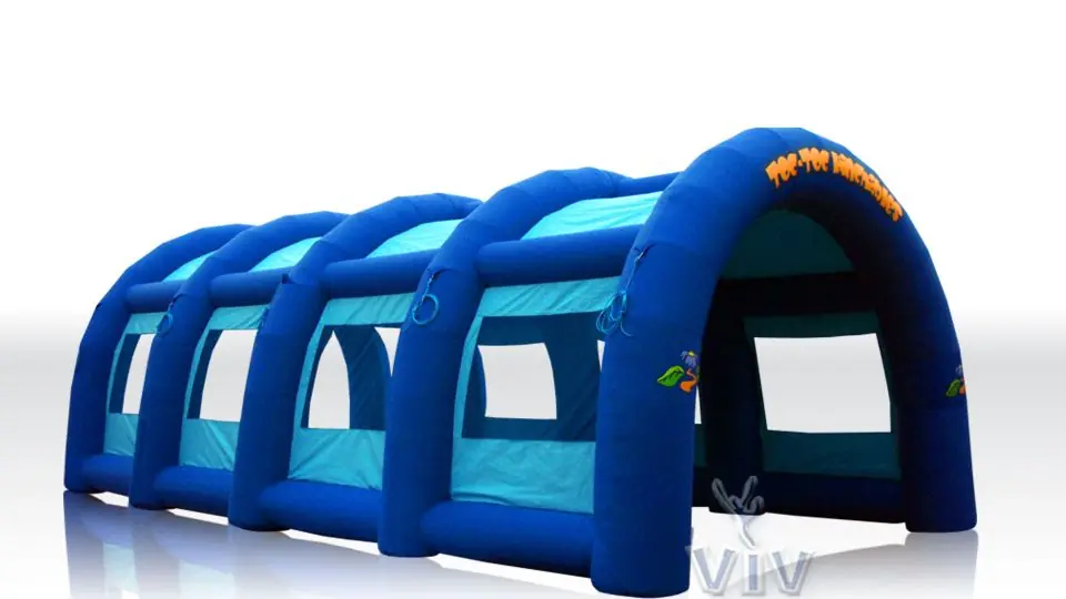 Tent Tunnel with a flower 20 x 8.5 x 4.2 m commercial inflatable tunnel