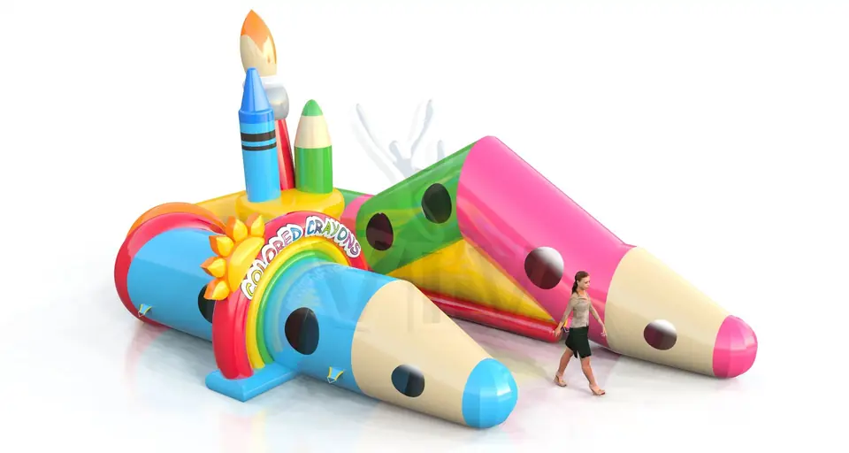 Tunnel Crayons - Collection Crayons commercial inflatable tunnel