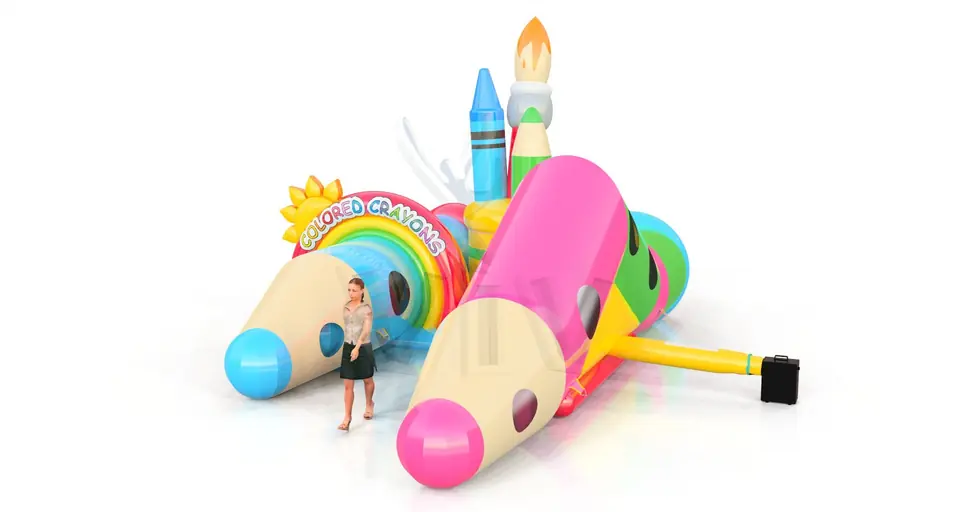 Tunnel Crayons - Collection Crayons commercial inflatable tunnel