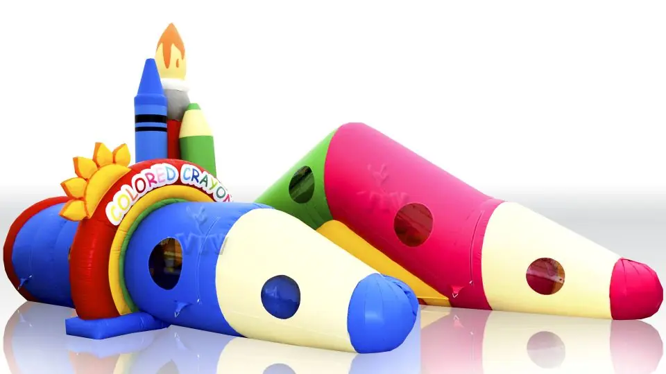 Tunnel Crayons - Collection Crayons commercial inflatable tunnel