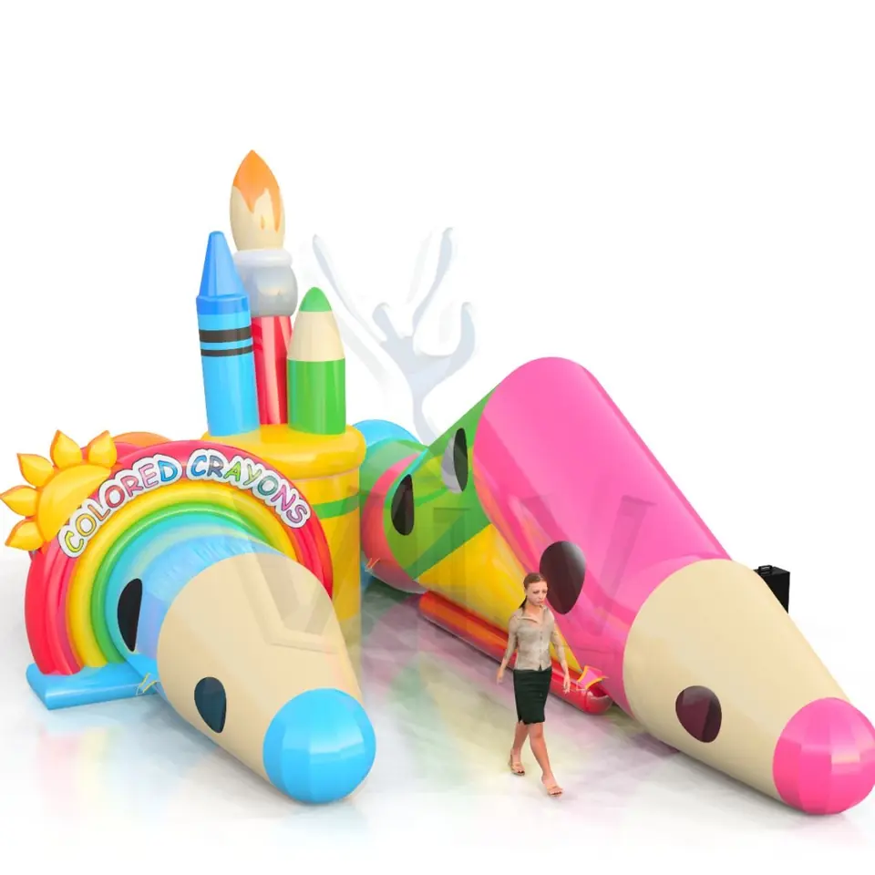 Tunnel Crayons - Collection Crayons commercial inflatable tunnel