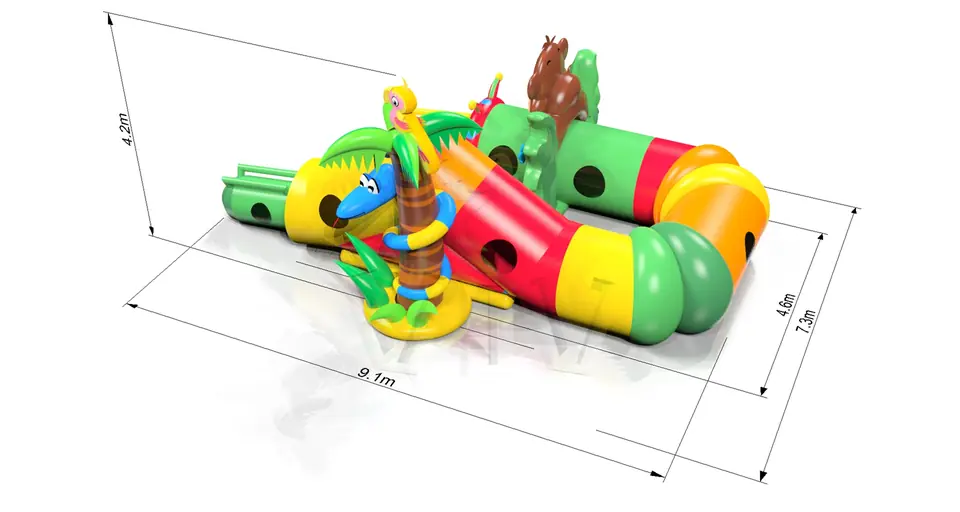Tunnel Miki Jungle de Luxe commercial inflatable tunnel