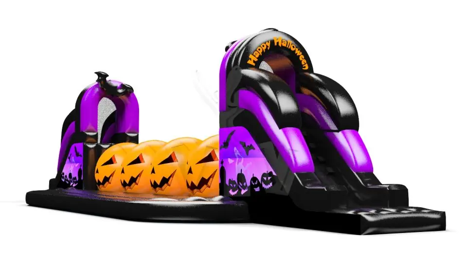 Obstacle course Wipe-Out - Collection Happy Halloween commercial inflatable wipe-out attraction