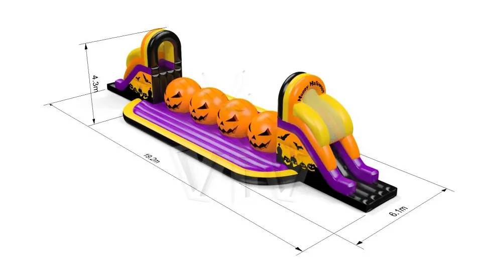 Obstacle course Wipe-Out - Collection Happy Halloween commercial inflatable wipe-out attraction