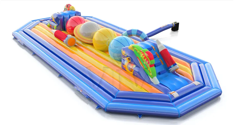 Wipe Out Cosmos commercial inflatable wipe-out attraction
